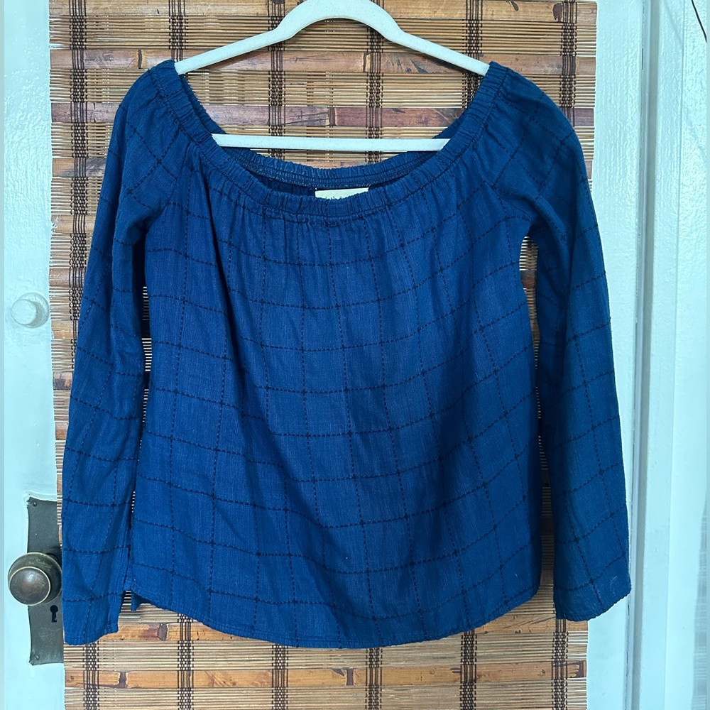 Cloth and Stone off the shoulder chambray top